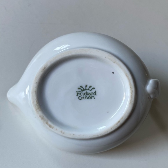Vintage Richard Ginori Tea Bag floral Porcelain Dish